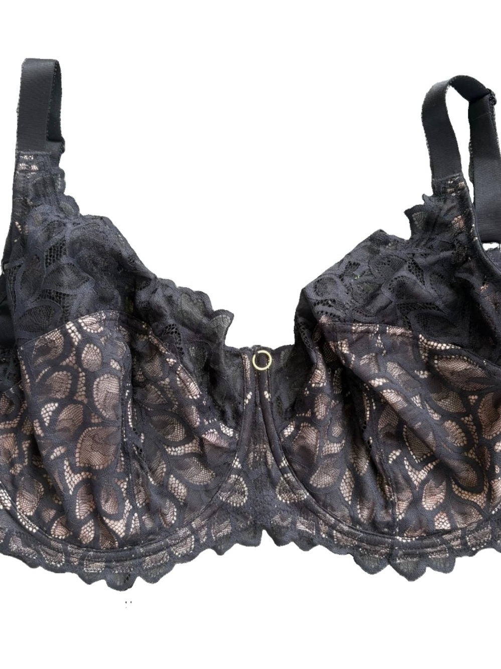 Panache Black Lace Unlined Underwire Bra 32M